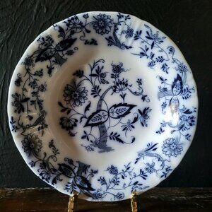 Antique William Alsager Adderleys "Spero" Blue & White Low Bowl 1886-1905 *Chip
